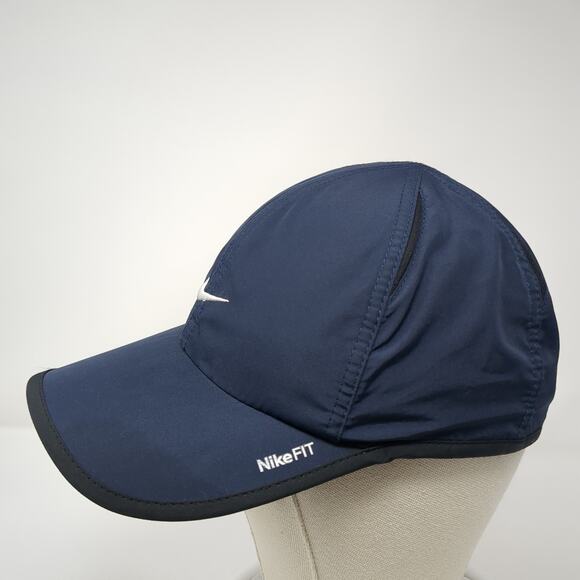 Nike Fit Strapback Baseball Cap Blue One Size Mesh Vents Embroidered Outdoor - Picture 3 of 8